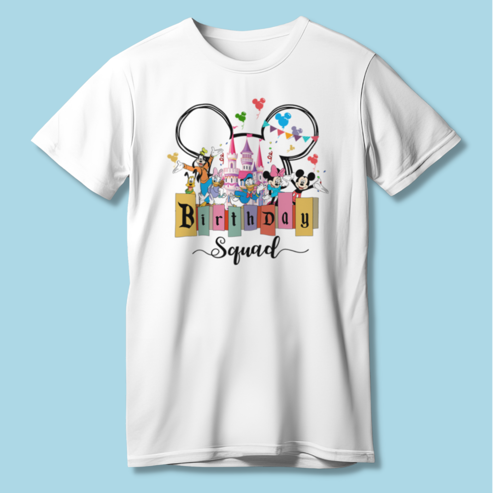 Disney Birthday Squad Shirts Mickey and Friends