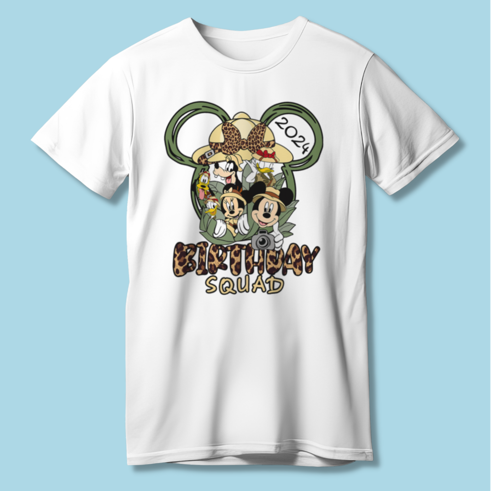 Birthday Squad Family Park 2024 Disney T-Shirts Mickey Minnie