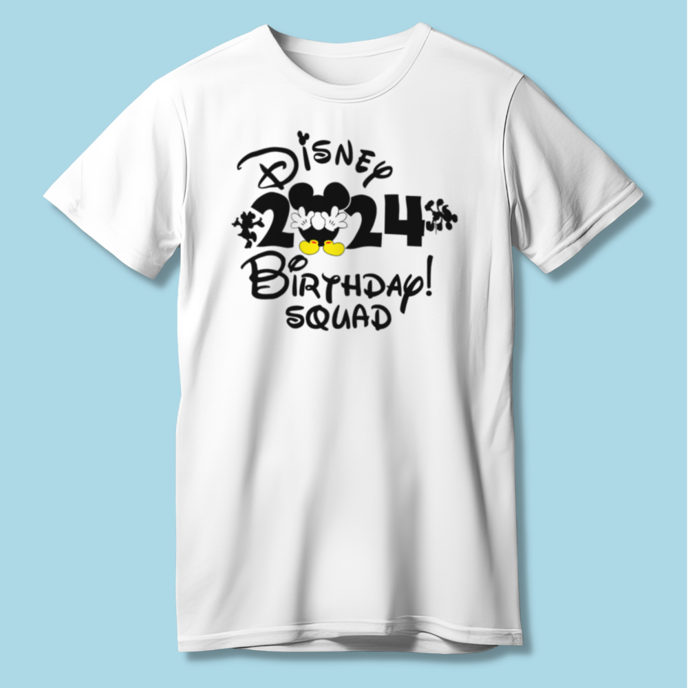 Disney Birthday Squad Shirts 2024 - Mickey Minnie