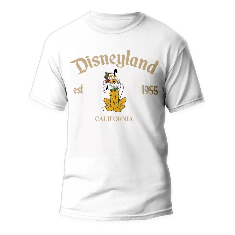 Pluto Letter to Santa Disneyland Christmas T-shirt