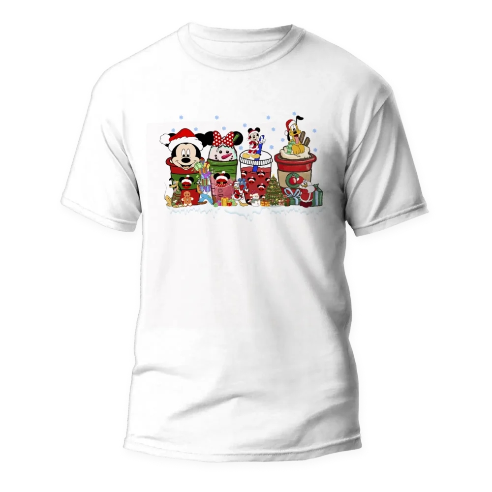 Latte coffee Mickey and Friends Christmas T-shirt