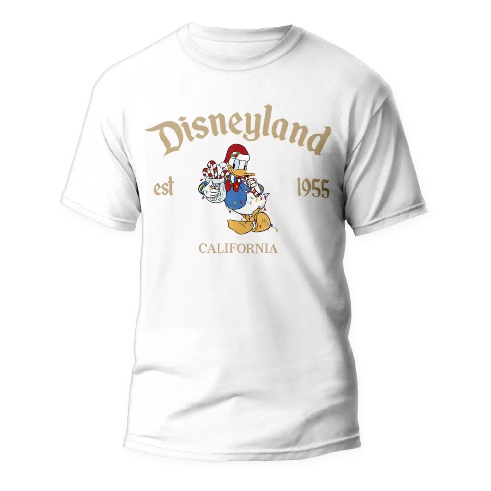Donald Duck Gift in Hand Disneyland Christmas T-shirt