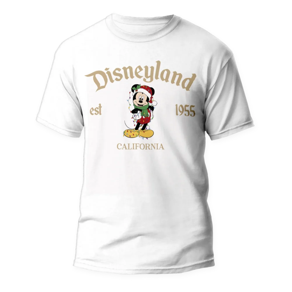 Mickey Mouse Standing Disneyland Christmas T-shirt