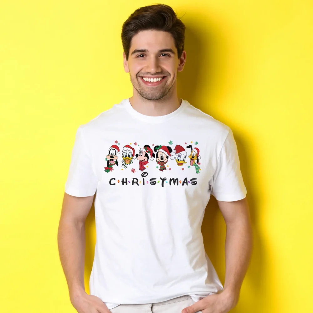 Face Popping Mickey & Friends Disneyland Christmas T-shirt 2