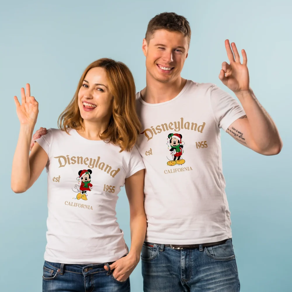 Mickey Minnie Disney Couple Christmas T-shirt