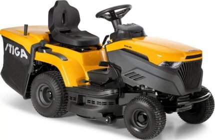 STIGA Rasentraktor Estate 384, 84 cm Schnittbreite, 432 cm³ Motor, Hydrostat, 240 L Fangkorb, Mulchkit & Anhängerkupplung